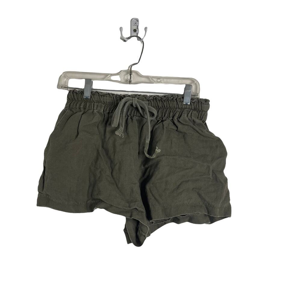 Polly‎ Size 12 Large Gray Tie Light Flowy Cotton Shorts